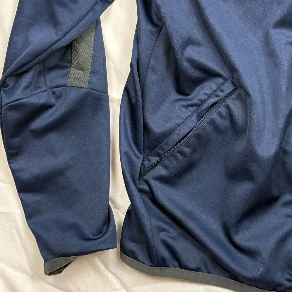 Nike Running Zip Track Jacket Navy Long Sleeve Medium Pockets Tennis High School